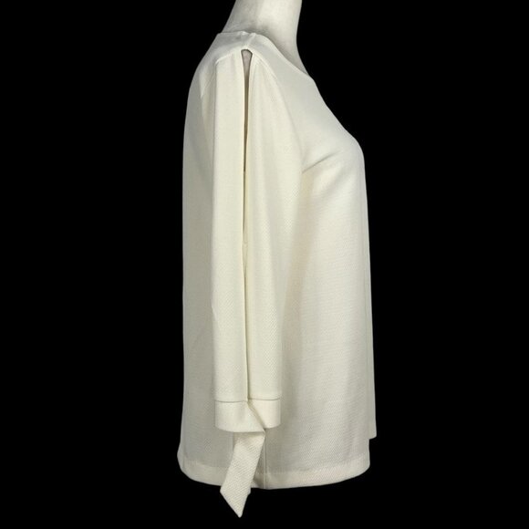 Travelers BY CHICO'S WOMEN'S CREAM TOP BOAT NECK SIZE 0 - Picture 9 of 16